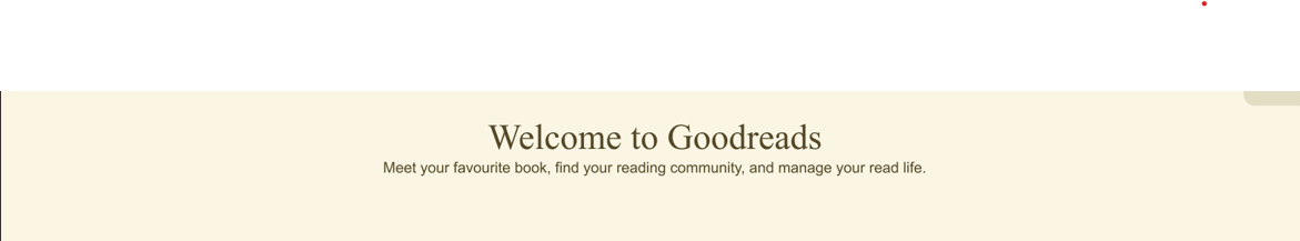 Goodreads Redesign — redesigned homepage banner