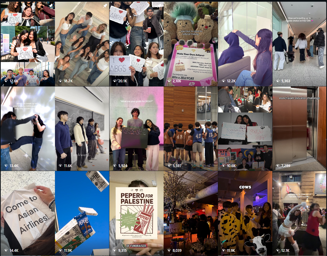 ROCSAUT Reels grid — cultural identity, community fundraisers, and event content