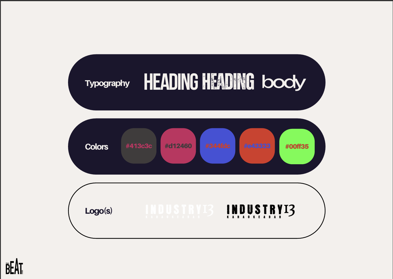Industry 13 branding