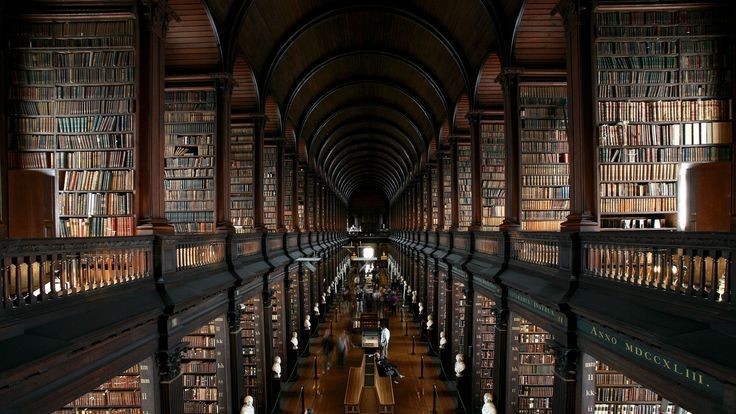 Not-Real-Human BookClub — grand infinite library atmospheric shot