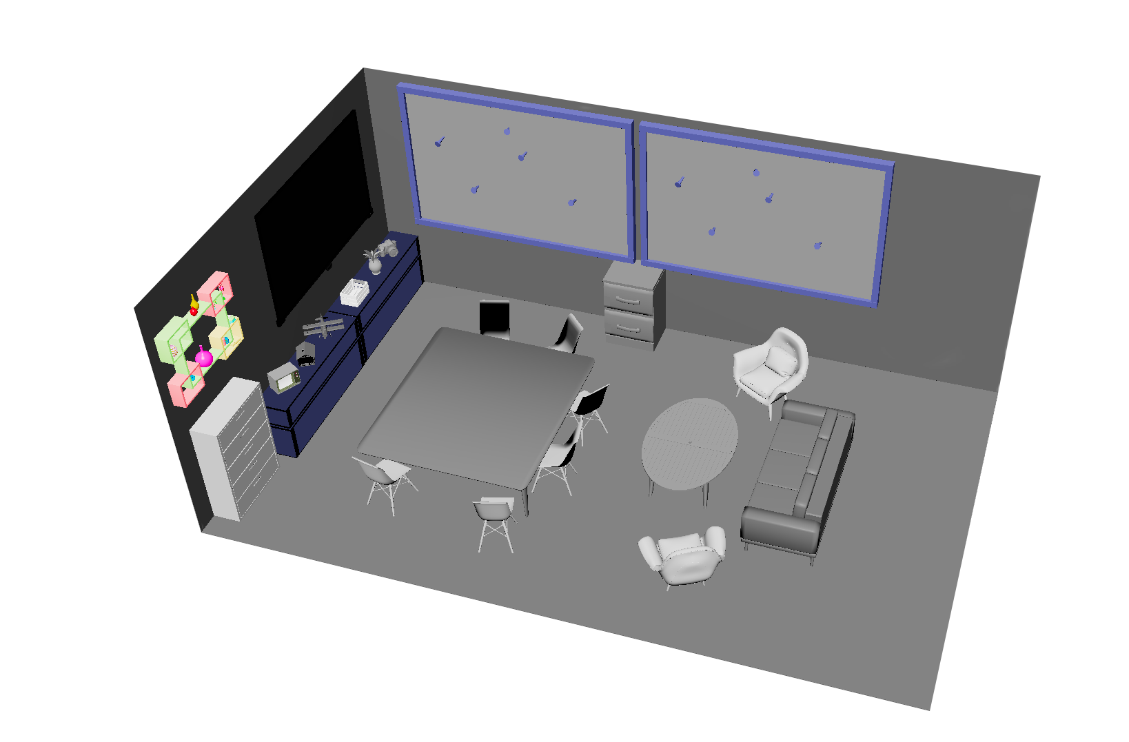 Community Corner — isometric 3D concept render