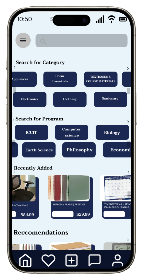UniTrade search page